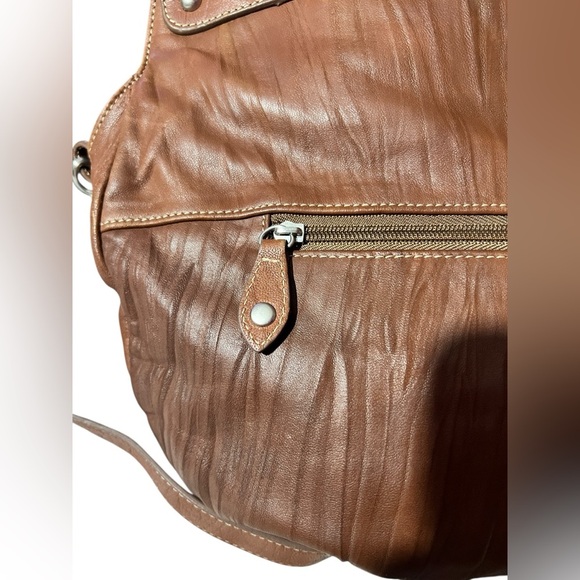 Clark’s England Soft Brown Leather Hobo Handbag/Shoulder Bag - Picture 8 of 16